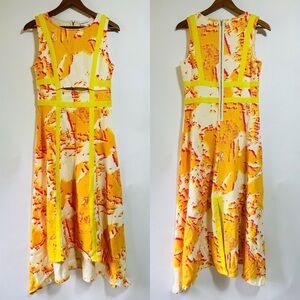 NWT Making the Cut orange Sleeveless Cut Out Assymmetric Hem Maxi Dress